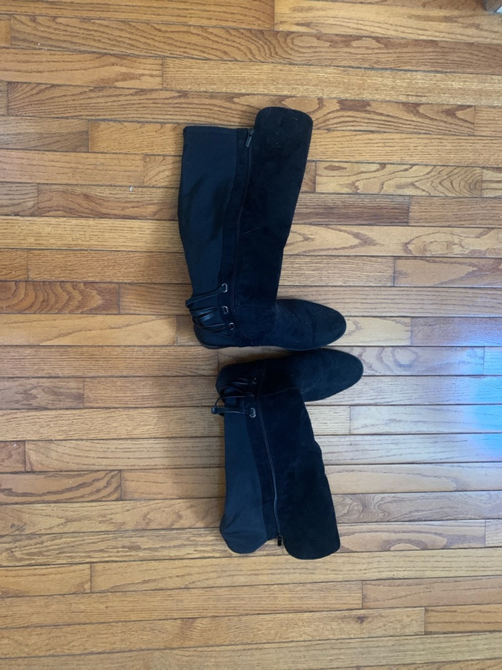 Lane Bryant Black Over-the-Knee Suede Boots